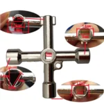 4 in 1 Multifunctional Cross Key Wrench with Circle Triangle Square Shape - Image 4