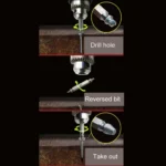 4 in 1 Screw Extractor Drill Bits Tool Broken Bolt Remover(1#, 2#, 3#, 4#), with Plastic Case - Image 4