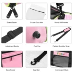 FUNADD Pet Travel Carrier Bag Shoulder Foldable Tote Bag - Image 4