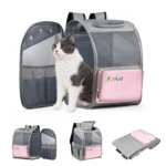 FUNADD Fold Breathable Pet Backpack Outdoor Shoulders Cat Bag
