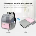 FUNADD Fold Breathable Pet Backpack Outdoor Shoulders Cat Bag - Image 8