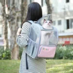 FUNADD Fold Breathable Pet Backpack Outdoor Shoulders Cat Bag - Image 10