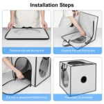 FUNADD Pet Bath Drying Box Portable Folding Dryer Cage, Suitable for Pets up to 5kg - Image 8