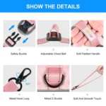 FunAdd Traction Rope Reflective Breathable Nylon Pet Vest Dog Harness, Size: M - Image 4