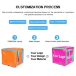 Top-opening Pizza Delivery Carry Bag Insulated Food Delivery Box, Size: 40x28x20cm - Image 7