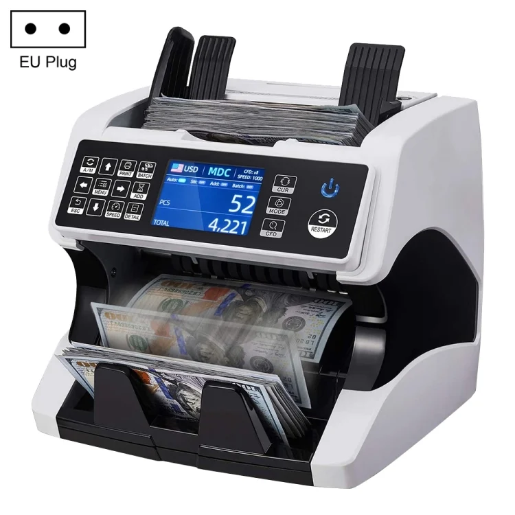 FSP0148.webp AL-920 Dual CIS Image Multi-Currency Vertical Currency Counter, Specifications:EU Plug - Image 1