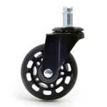 2.5 inch PU Black Transparent Wheel Suitable for Office Chair 11x22mm Mute Screw Universal Wheel - Image 2