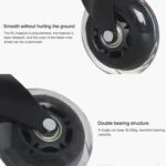 2.5 inch PU Black Transparent Wheel Suitable for Office Chair 11x22mm Mute Screw Universal Wheel - Image 5