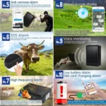 RF-V34 Sheep Cow Cattle Livestock IP67 Waterproof Solar GSM GPS WiFi Tracking without Fixed Bottom Plate, Support Voice Monitoring & Anti-remove Alarm & SOS - Image 10
