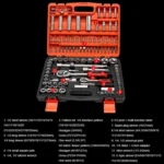 108 In 1 Multi-function Car Repair Combination Toolbox Ratchet Wrench Set - Image 2