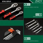 108 In 1 Multi-function Car Repair Combination Toolbox Ratchet Wrench Set - Image 7