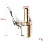 6mm Car Tyre Wheel Tire Air Chuck Inflator Pump Valve Clip Clamp Connector - Image 2
