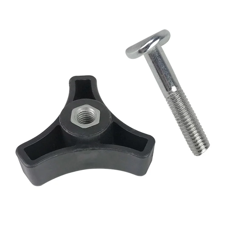 GTS0018.webp Lawn Mower Handle Bar Wheel Triangle Handle Knob with 5cm Screw - Image 1