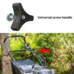 Lawn Mower Handle Bar Wheel Triangle Handle Knob with 5cm Screw - Image 6