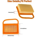 Air Filter Cleaner for Stihl TS410 420 480 500i Concrete Cutoff Chop Saw Replace 4238 141 0300 Stens 605-555 Rotary 12716 - Image 4