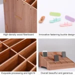 Wooden Multi-cell Mobile Phone Film Stand Desktop Accessories Display Rack, 14 Grids, Size: 21x17x16cm - Image 5