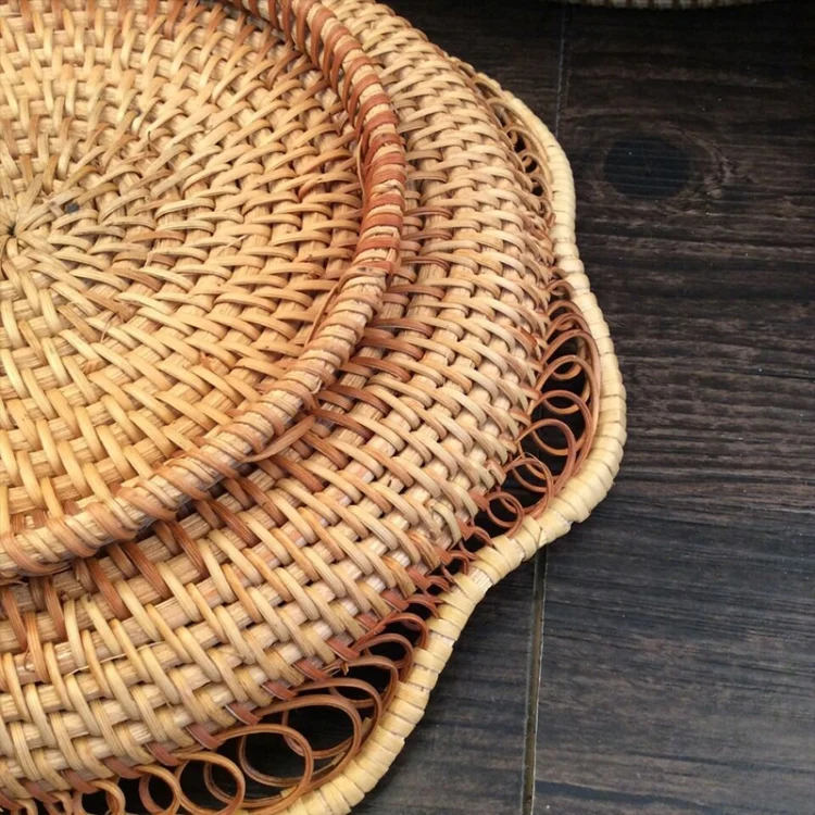 HAC1000_2.webp GP3 Braided Sweet Vegetable Fruit Snack Storage Tray Basket, Size: L - Image 3