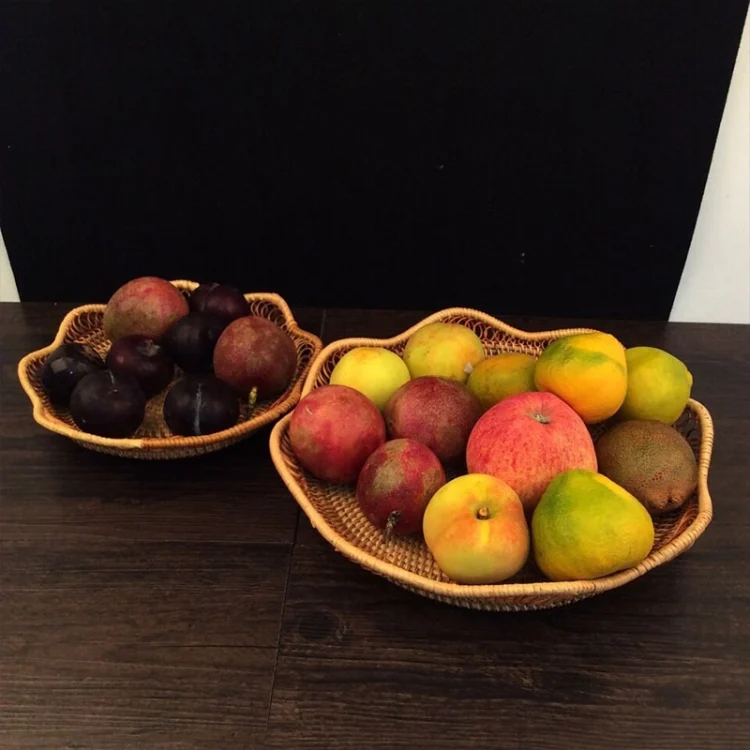 HAC1001_5.webp 2pcs / Set GP3 Braided Sweet Vegetable Fruit Snack Storage Tray Basket - Image 6