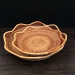 GP3 Braided Sweet Vegetable Fruit Snack Storage Tray Basket, Size: S - Image 4