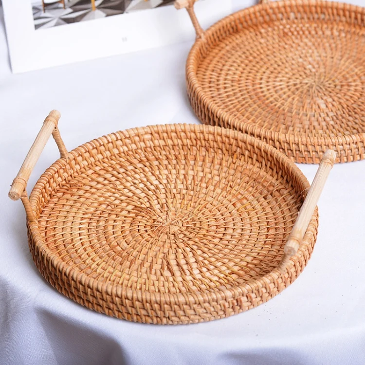 HAC1004_2.webp GP23 Braided Sweet Vegetable Fruit Snack Storage Tray Basket, Size: L - Image 3