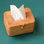 ZJH01 Mini Restaurant Desktop Rattan Braided Tissue Storage Box Case - Image 2
