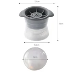 Home Spherical Ice Lattice Whisky Wine Ice Cube Maker Silicone Trays Mold with Cover - Image 3