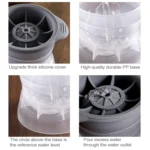 Home Spherical Ice Lattice Whisky Wine Ice Cube Maker Silicone Trays Mold with Cover - Image 4