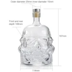 Glass Bottle Wine Pot Decanter Transparent Crystal Vodka Flagon Gift, Capacity: 650ml - Image 3