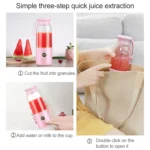 Vitamer USB Mini Portable Juicer Juice Blender Lemon Fruit Squeezers Reamers Bottle - Image 5