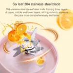 Vitamer USB Mini Portable Juicer Juice Blender Lemon Fruit Squeezers Reamers Bottle - Image 6