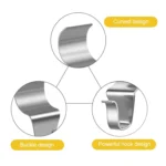 10pcs / Set Stainless Steel Hidden Wall Hook Creative Non Perforated Hanger - Image 4