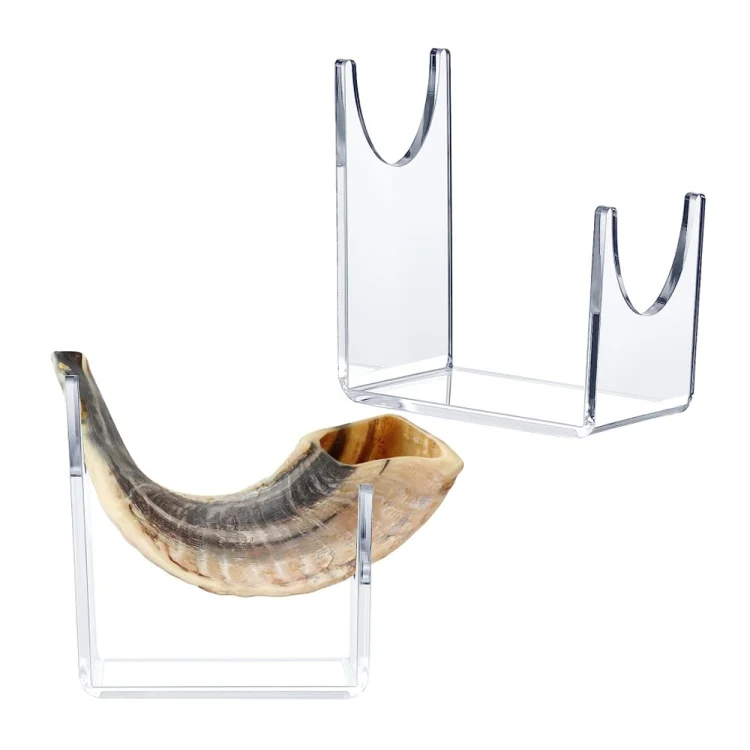 HAC3312.webp YX010 2 / Pack Transparent Acrylic Horn Display Stand - Image 1