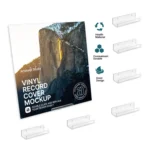 YX015 6 / Pack Acrylic Record Rack Wall Mounted CD Display Stand - Image 2