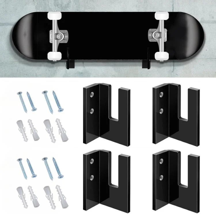 HAC3335B.webp 2 Pair YX028-2 Skateboard Wall-Mounted Display Holder - Image 1