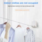 Retractable Indoor And Outdoor Clothes Wall Hanger Magic Drying Rack Balcony Bathroom Invisible Clothesline Wire Rope - Image 3