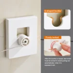 Retractable Indoor And Outdoor Clothes Wall Hanger Magic Drying Rack Balcony Bathroom Invisible Clothesline Wire Rope - Image 8
