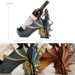 Blonde Shape Creative Red Wine Shelf Drain Rack Bottle Holder Ornament Resin Home Decoration - Image 3