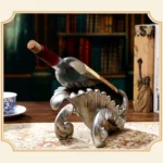 Leaf Shape Creative Red Wine Shelf Drain Rack Bottle Holder Ornament Resin Home Decoration - Image 4