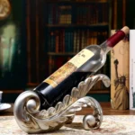 Leaf Shape Creative Red Wine Shelf Drain Rack Bottle Holder Ornament Resin Home Decoration - Image 5