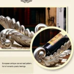 Leaf Shape Creative Red Wine Shelf Drain Rack Bottle Holder Ornament Resin Home Decoration - Image 8