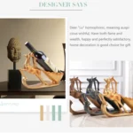 Creative Sika Deer Shape Wine Shelf Drain Rack Bottle Holder Living Room Ornaments Gift - Image 4