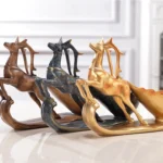 Creative Sika Deer Shape Wine Shelf Drain Rack Bottle Holder Living Room Ornaments Gift - Image 2