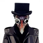 FHG103BN Halloween Metal + Leather Beak Shape Mask - Image 2