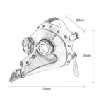 FHG103BN Halloween Metal + Leather Beak Shape Mask - Image 4