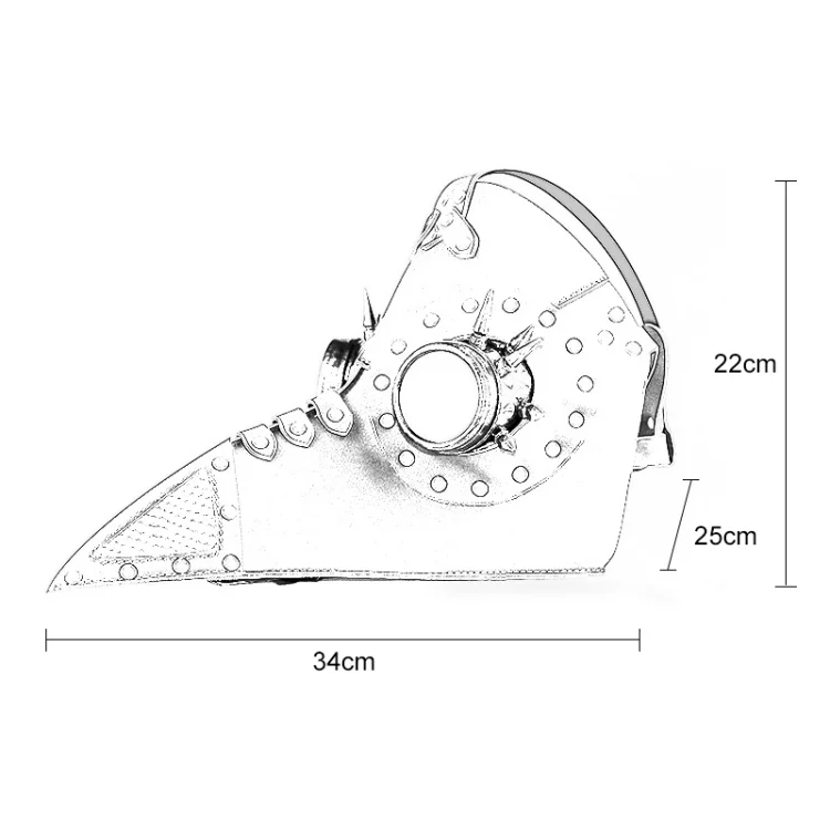 HAN0213_4.webp HG073 Halloween Barbed Spectacled Beak Shape Mask - Image 5