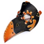 HG65007 Halloween Dress Up Props Two-color Rivets Stitching Beak Shape Mask - Image 2