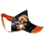 HG65007 Halloween Dress Up Props Two-color Rivets Stitching Beak Shape Mask - Image 3