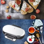 Household Waffle Maker Toaster Double Dish Heating Mini Breakfast Machine Sandwich Electric Cake Baking Machine, EU Plug - Image 5
