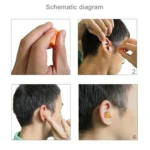 Ten Pairs Non-toxic Orange Soft Memory Foam Material Earplug for Sleeping(Orange) - Image 6