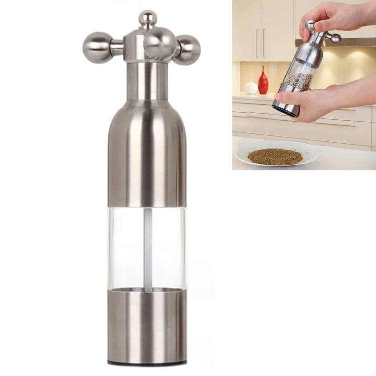 HC01141.webp MICLAN Stainless Steel 304 Rudder Shape Grinder Pepper Grinding Machine, Size : S - Image 1